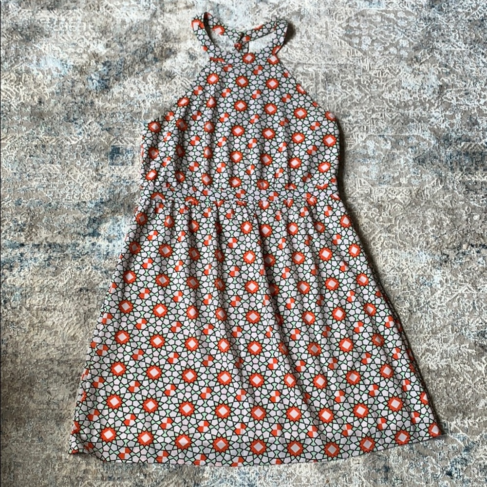 Geometric print dress